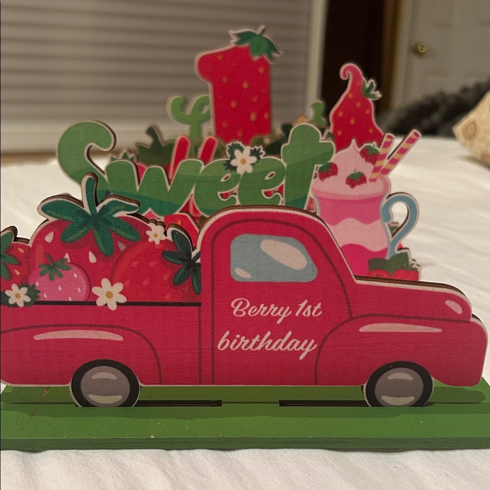 Sweet Berry 1st Birthday Decoration